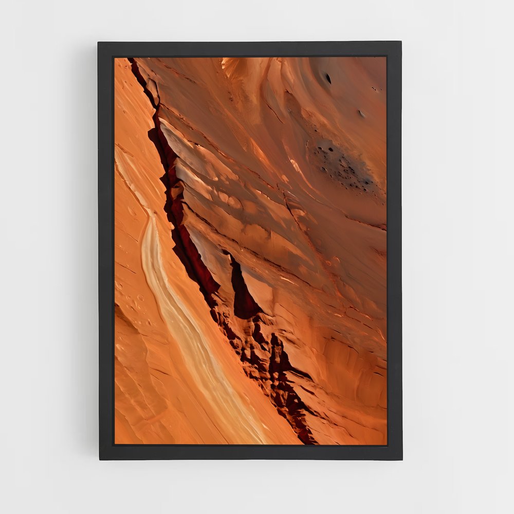 Poster Les Canyons de Mars – affiche Système solaire (vue 2)